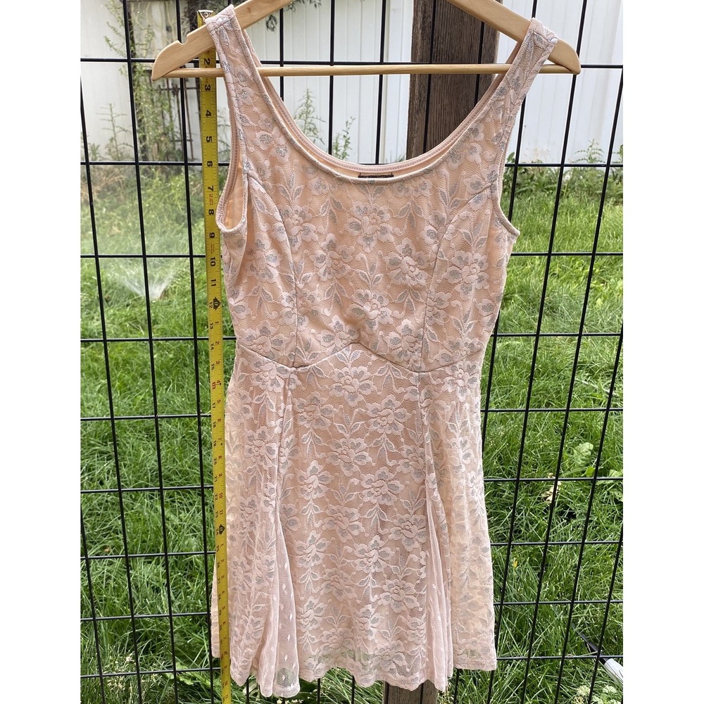 LILY ROSE DRESS PINK STICK & SYLVER SIZE L